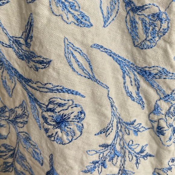 For Love And Lemons White and Light Blue Floral Corset Mini Dress - Picture 5 of 5